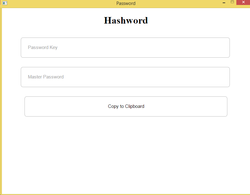 Hashword Application